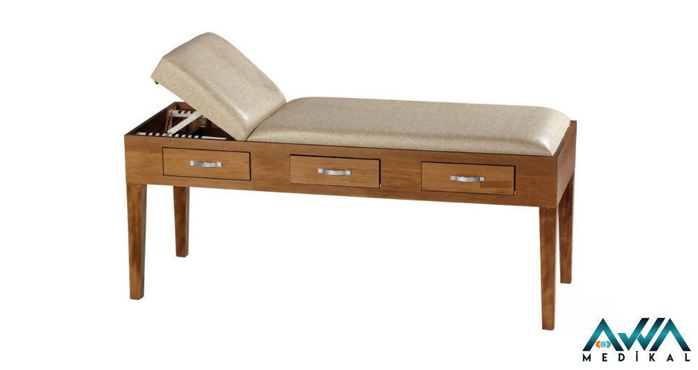 ET 130 - Mesa de exame decorativa em madeira maciça