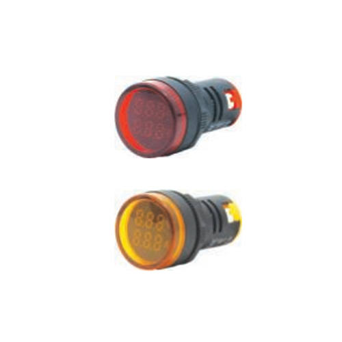 Voltímetro + Amperímetro de Plástico Ø22mm